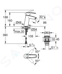 GROHE - QuickFix Start Umyvadlová baterie s výpustí Push-Open, chrom 23575001