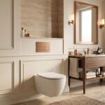 REA - Podomítkový Instalační Set Slim 024N pro WC s Tlačítkem T Brush Copper KPL-E1053
