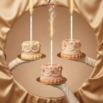 PartyDeco Dortová fontána Bílá 25 cm 1 ks