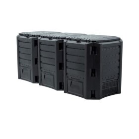 PROSPERPLAST Kompostér MODULE COMPOGREEN - Černá / Objem 1200 L / Rozměry 216x72 cm / Výška 83 cm / Plast (IKSM1200C) (IKSM1200C)