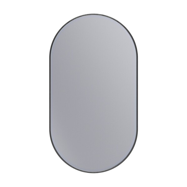 Erga Oval, oválné zrcadlo 50x90cm, černý rám, ERG-V01-OVAL-5090-BK