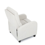 TV a relaxační křeslo, manuální polohování push back, potah manšestrová béžová látka