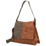 Trendy dámská koženková kabelka na rameno Lydia, hnědá