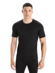 Pánské merino triko krátký rukáv ICEBREAKER Mens 200 Oasis SS Crewe, Black velikost: S