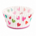 Cake star papírové košíčky na muffiny a cupcakes barevné 50x30 mm 100ks-vzor 25