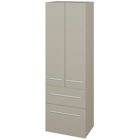 Dřevojas - Vysoká skříň DOS SVD2Z2 50 - M05 Béžová mat / Úchytka T02 / M05 Béžová mat 209568B