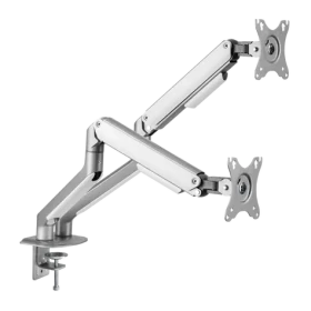 White Shark GMS-3208 NEFERITES II držák pro 2 monitory do 32" stříbrná / standardy VESA 75x75 100x100 / nosnost 9kg (NEFERITES-II)