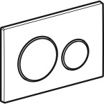 Geberit ovládací tlačítko SIGMA 20 bílá/chromlesk/bílá, plastová nový model 115.882.KJ.1 115.882.KJ.1