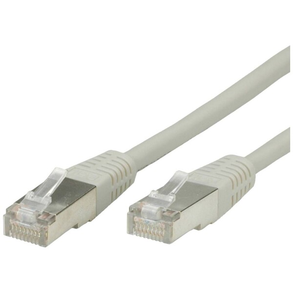 Value 21.99.0803 RJ45 síťové kabely, propojovací kabely CAT 6 S/FTP 3.00 m šedá dvoužilový stíněný 1 ks