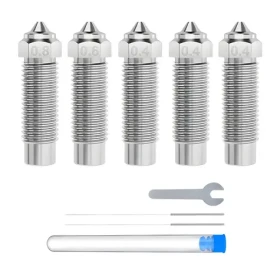 ELEGOO Sada trysek Neptune 4 Plus a 4 Max / Trysky pro 3D tiskárnu / 0,4 mm x3, 0,6 mm x1, 0,8 mm x1 / Kalená ocel (50.204.0090)