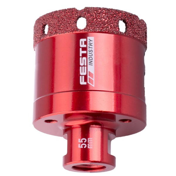 Korunka vykružovací diamantová, 55mm, M14, PROFI, FESTA INDUSTRY