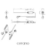 CERANO - Elektrická topná tyč s termostatem - 600W - chrom CER-018664