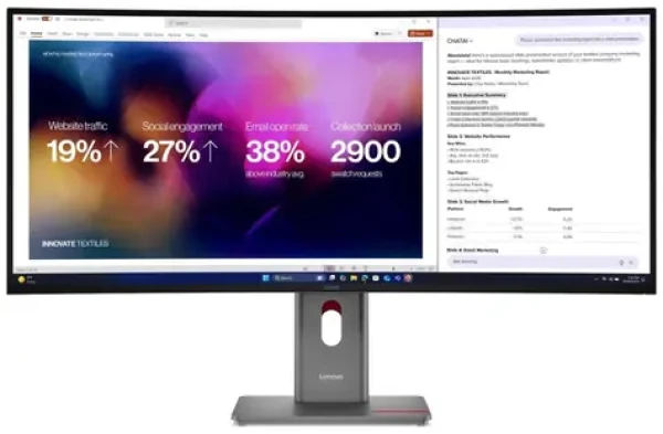 39.7" Lenovo ThinkVision P40WD-40 černá / IPS / 5120 x 2160 / 21:9 / 2000:1 / 400cd-m2 / DP+HDMI+USB-C / VESA (64B4GAT1EU)