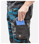Vertex Camo pracovní kalhoty pánské camouflage petrol 62