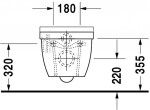 DURAVIT - Starck 3 Závěsné WC, s WonderGliss, bílá 22250900001