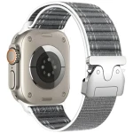 Beline Woven Nylon Diagonal Style Parachute šedá / Řemínek pro Apple Watch / 42/44/45/49 mm / nylonový