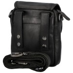 Trendy pánská kožená crossbody taška GW Gawain, černá