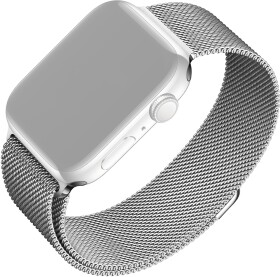FIXED Mesh Strap Síťovaný nerezový řemínek pro Apple Watch 42 44 45mm stříbrná (FIXMEST-434-SL)