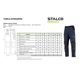 Kalhoty pracovní VIKTOR, modré, S, STALCO
