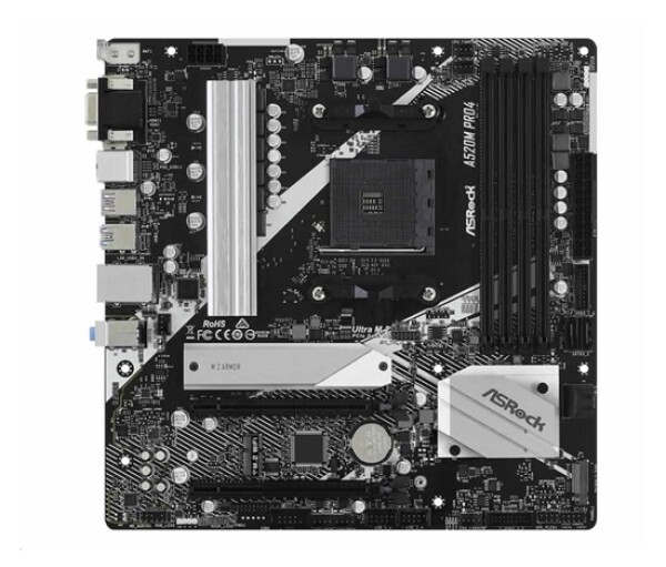 ASRock MB Sc AM4 A520M PRO4, AMD A520, 4xDDR4, HDMI, DP EDF_380614