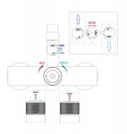 Rubineta - Sprchový a vanový set SET VENETO+EASY PUSH-10, chrom OLBA625140