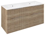 SAPHO - CIRASA umyvadlová skříňka s dvojumyvadlem 121x66x46cm, dub alabama strip CR121-2322-21