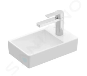 VILLEROY & BOCH - Avento Umývátko 360x220 mm, bez přepadu, 1 otvor pro baterii vpravo, alpská bílá 43003L01