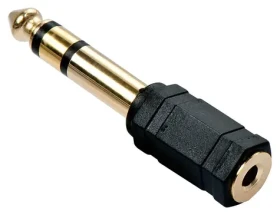 Lindy 3,5 mm jack - 6,3 mm jack černá / Audio redukce / pozlacené konektory (35620)