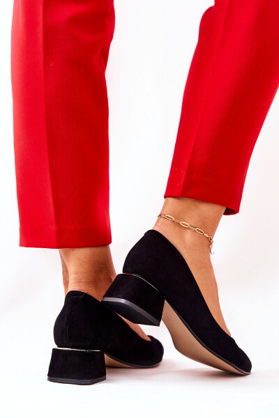 Semišové lodičky Lewski 3118 Černé 39