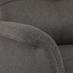 Křeslo polohovací, eletrické, šedá látka.