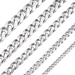 Pánský ocelový náhrdelník Erich, 3 mm řetízek - chirurgická ocel, Stříbrná 3 mm 60 cm