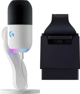 Logitech G Yeti GX Dynamic RGB bílá + Litra Glow / Herní mikrofon / Lightsync / USB