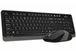 A4tech set bezdrátové klávesnice a myši, černá/šedá