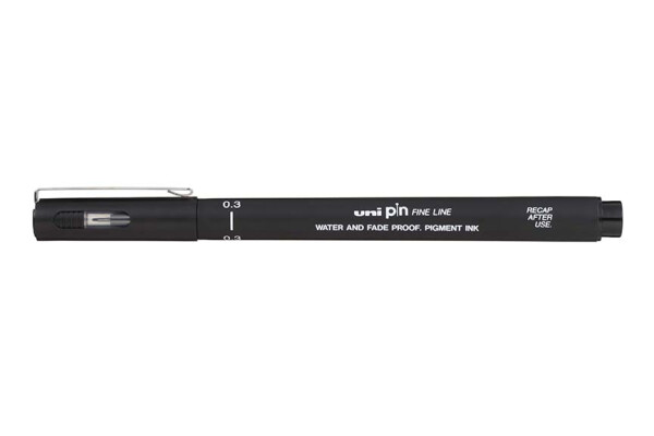 PIN 03 liner, 03 mm, černý