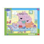 Puzzle deskové Peppa Pig: Sourozenci 40 dílků - Dino