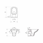 GEBERIT KOMBIFIXBasic vč. bílého tlačítka DELTA 21 + WC CERSANIT CLEANON CARINA + SEDÁTKO 110.100.00.1 21BI CA1