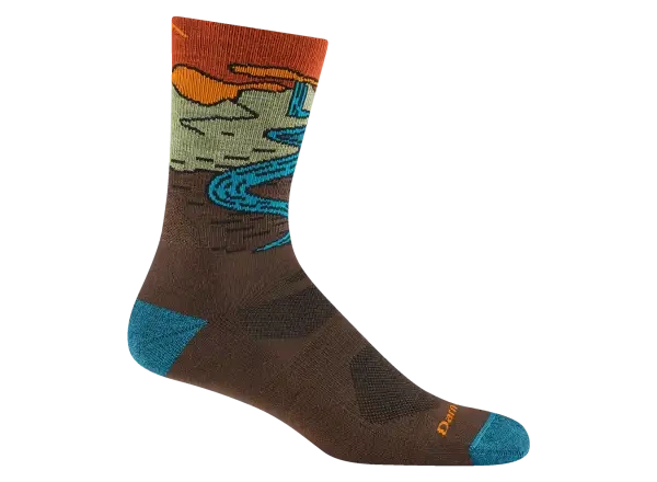 Darn Tough Chasing Waterfalls Micro Crew Lightweight Cushion pánské ponožky Earth vel. M (41-42)