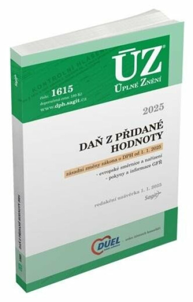 ÚZ č. 1615 - Daň z přidané hodnoty, 2025
