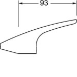 HANSA - Mix Náhradní ovládací páka pro vanovou baterii, chrom 01880083