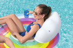 Bestway Dvojitý nafukovací kruh Bestway 186 x 116 cm duhový