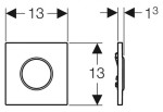 GEBERIT - Splachovací systémy Elektronické ovládání splachování pisoárů typ 10, síťové napájení, černá/chrom 116.025.KM.1