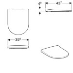 GEBERIT - Acanto WC sedátko, duroplast, Softclose, bílá 500.660.01.2