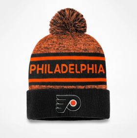 Fanatics Pánská zimní čepice Philadelphia Flyers Authentic Pro Rink Heathered Cuffed Pom Knit