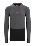 ICEBREAKER Mens ZoneKnit 260 LS Crewe, Jet Heather/Black/Metro H velikost: S