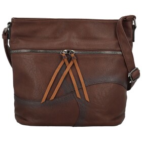 Stylová dámská koženková crossbody kabelka Herta, coffee