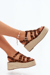 Dámské sandály s pásky a pletením pantera Pardauss 38