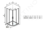 RAVAK - Blix Sprchový kout Slim BLSCP4-80, 800x800 mm, lesklý nerez/čiré sklo X3BM40C00Z1