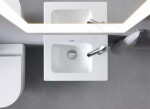 DURAVIT - ME by Starck Nábytkové umývátko 430x300 mm, 1 otvor pro baterii, s WonderGliss, matná bílá 07234332411