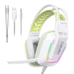 ONIKUMA X13 bílá / Herní sluchátka / USB / jack 3.5 mm / RGB / mikrofon (X13 White)