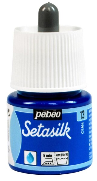 Pébéo Barva na hedvábí Setasilk 45 ml - modrá cyan 13